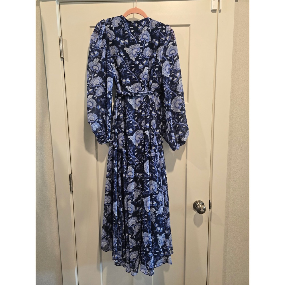 Anthropologie Hutch Geo Wrap Maxi Dress size Small